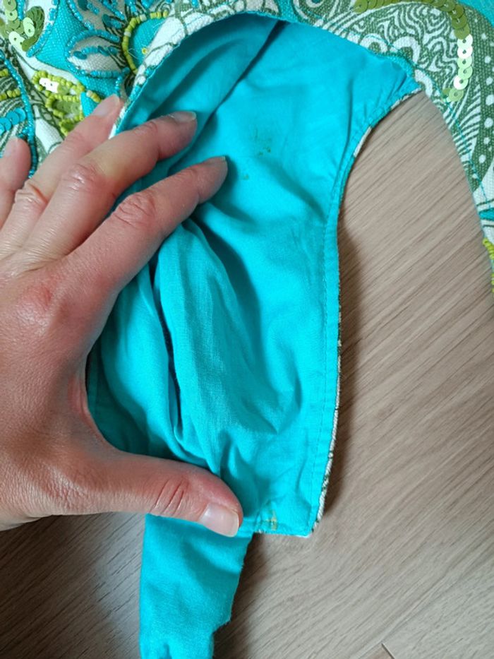 Sac tissu brodé de perles - photo numéro 11