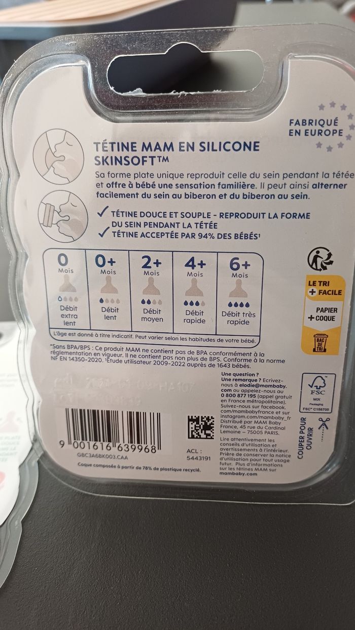 6 tétines MAM taille 3 neuves - photo numéro 2