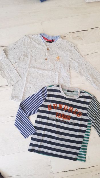 Lot de 2 tee shirts mi saison garçon 6ans ikks