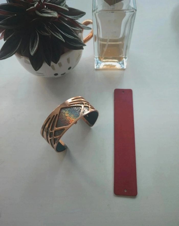 Manchette or rose les Georgettes + cuirs - photo numéro 2