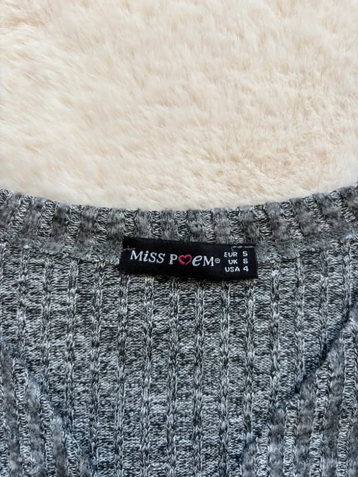 Blouse longues manches gris clair - photo numéro 4