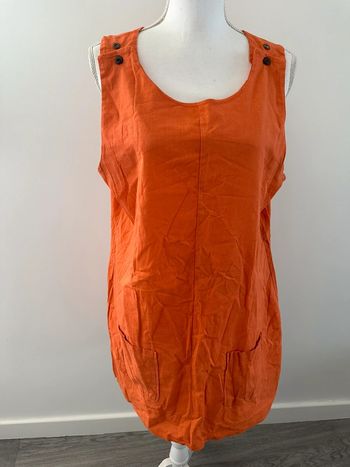 Robe tunique sans manche orange T50 5XL