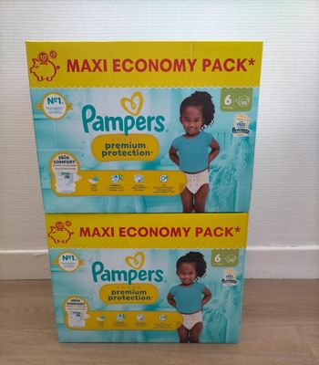 Lot couches pampers premium taille 6