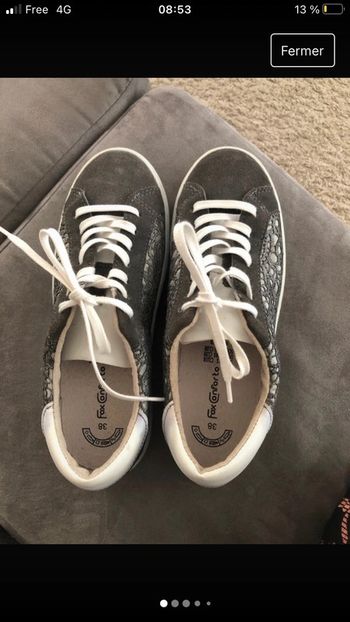 Baskets taille 38 fox cuir