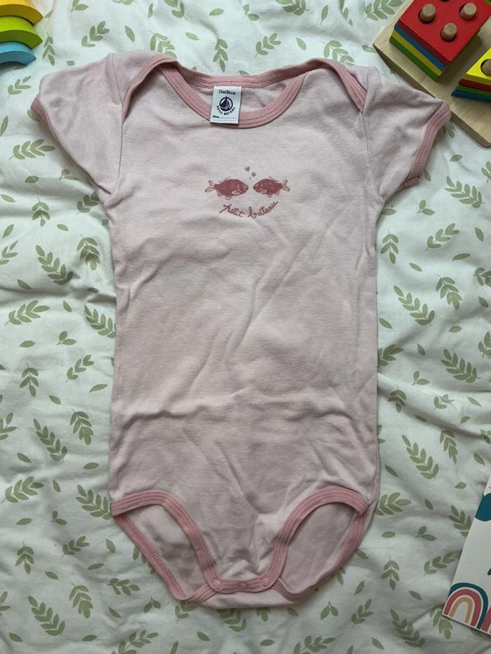 body manches courtes rose 24 mois petit bateau - photo numéro 3