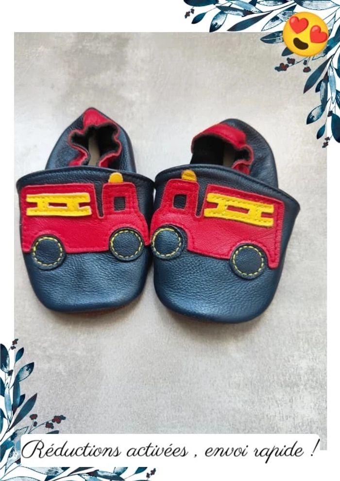 Chaussons pompiers bébé 0/6m
