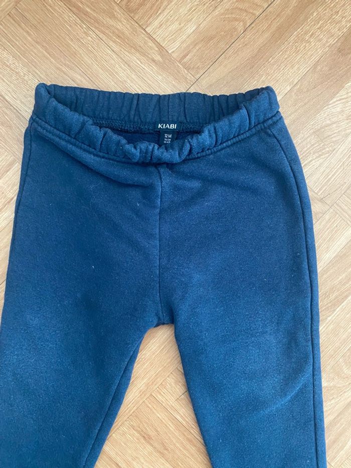 Pantalon jogging bleu taille 12 mois Kiabi - photo numéro 2
