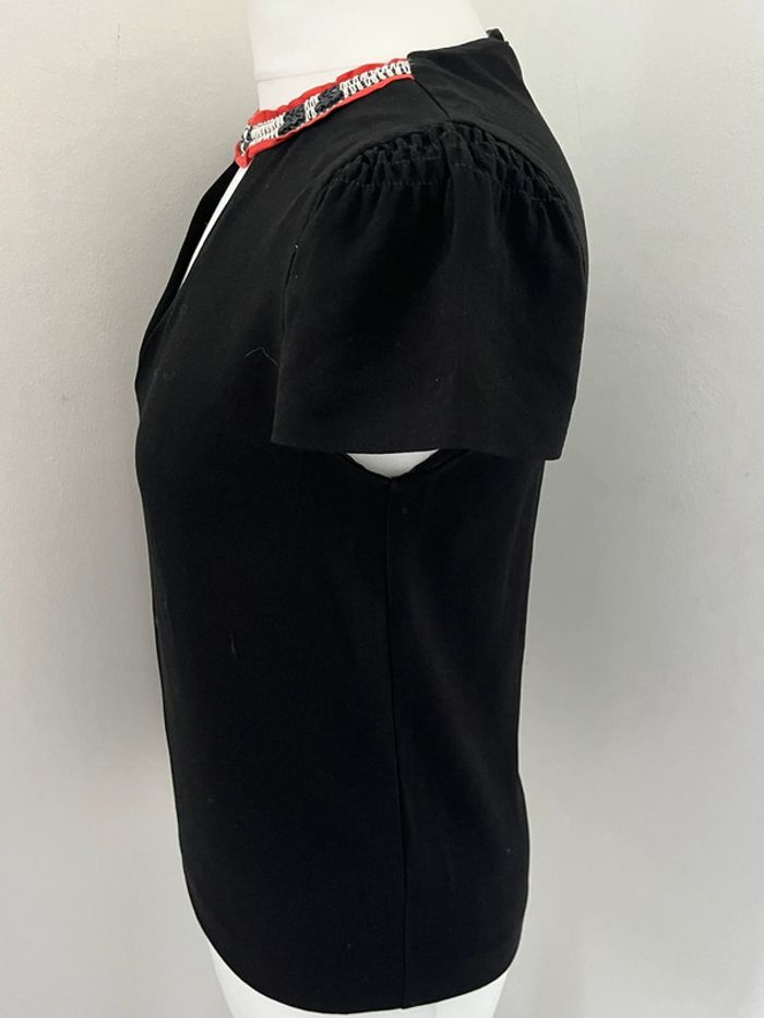 Blouse noire col fantaisie Maje S - photo numéro 4