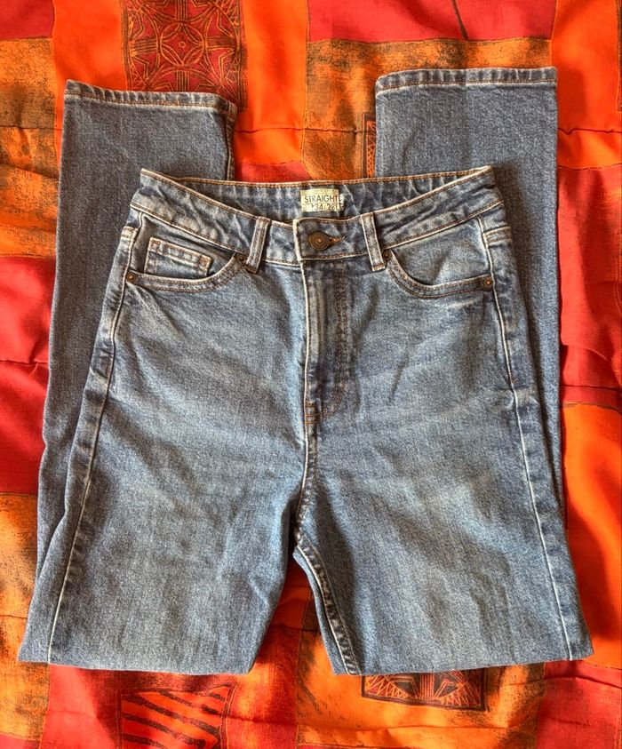 Jean bleu à trou - Taille XS - photo numéro 4