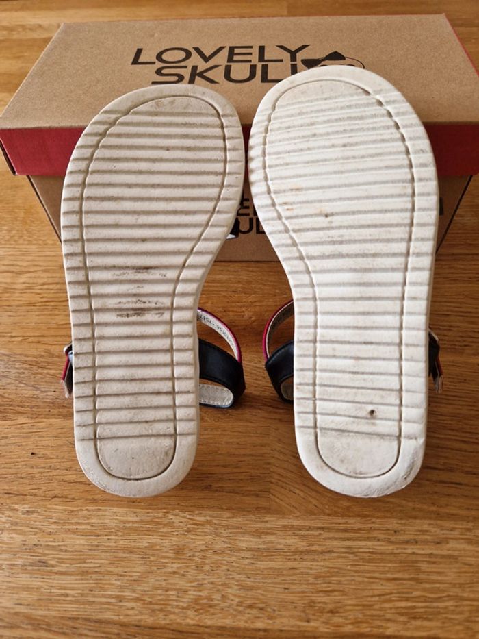 Sandales rose / marine paillettes taille 29 - photo numéro 4