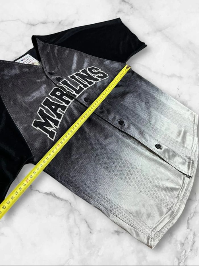 Maillot Jersey vintage MLB Florida Marlins dégradé noir/argent Enfant (Taille 10/12 ans) - photo numéro 4
