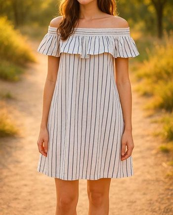 Très belle robe avec épaule dénude pour femme