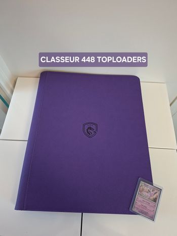 Classeur zip de rangement 448 cartes sous toploaders Pokémon / lorcana coloris violet