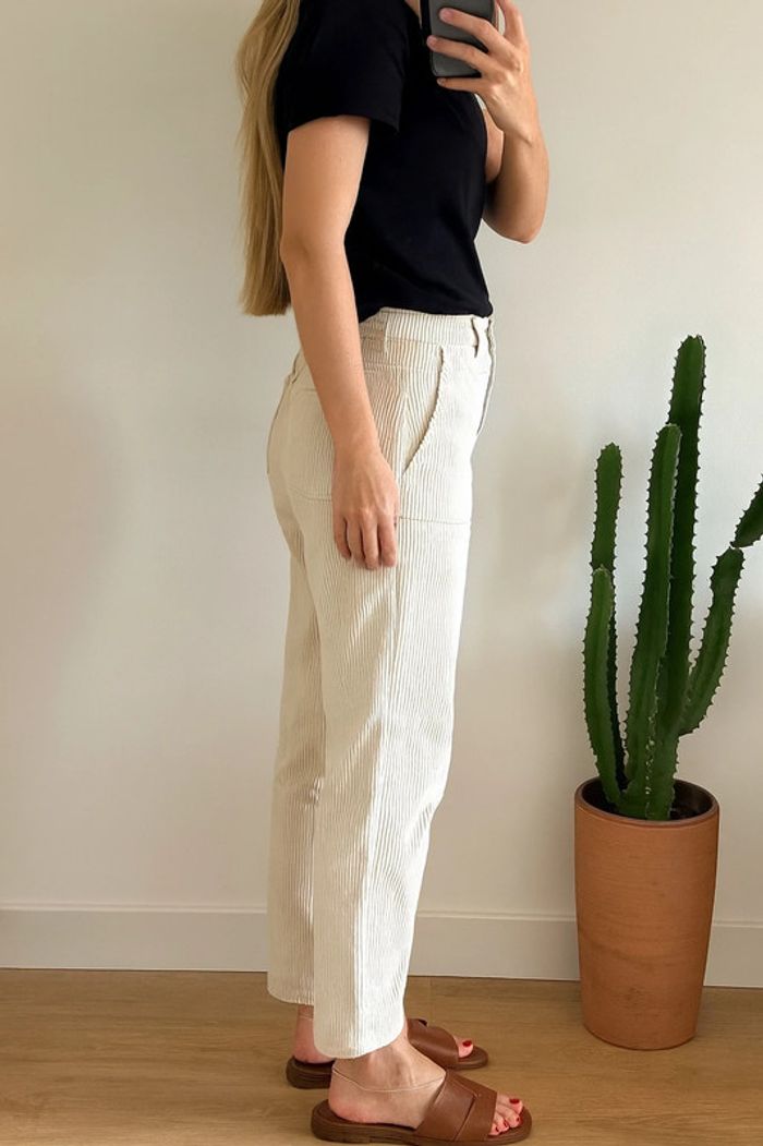 Pantalon velours côtelé écru taille 38 - La Petite Étoile Paris - photo numéro 2