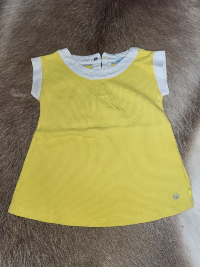Robe fille jaune 12 mois Obaïbi