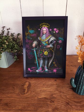 Poster Affiche A4 (21 × 29,7 cm) street art pop royal – Déco murale décalée