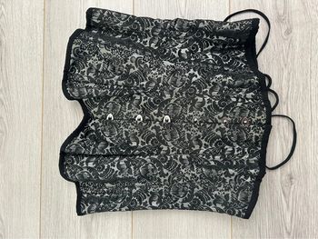 Corset gris noir