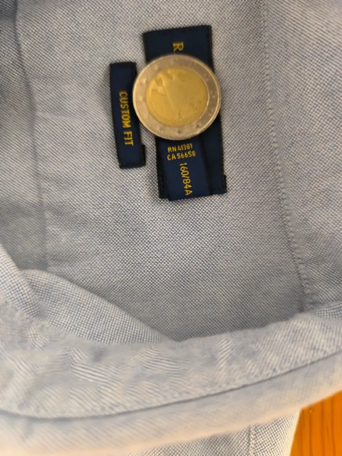Chemise à manche longue - Ralph Lauren - Logo brodé premium - Bleu clair - Taille S - photo numéro 9