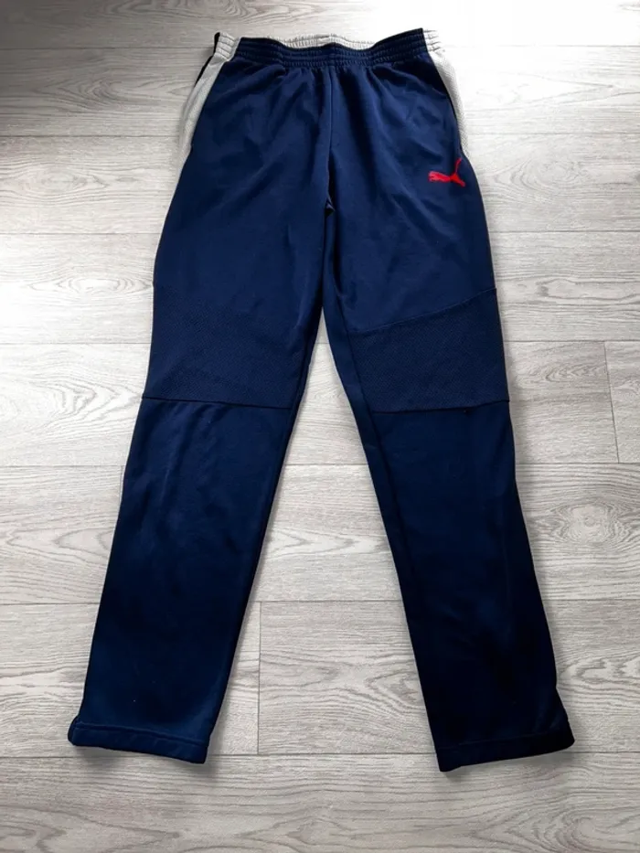 Jogging Puma bleu marine homme S logo rouge confort sport training - photo numéro 2