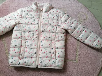 Doudoune printemps mi saison parka veste matelassé fleuries