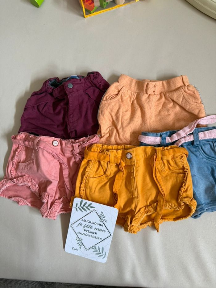 Lot de 5 shorts 12 mois
