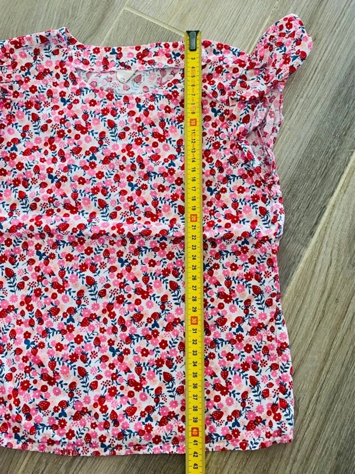 Joli haut liberty fille rose 5/6ans fait main - photo numéro 6