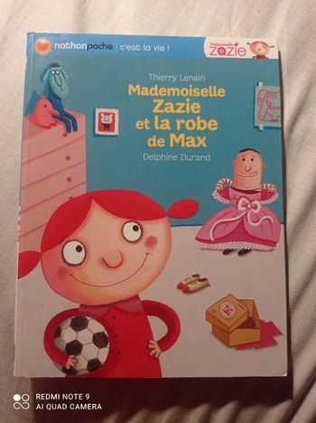 Livre roman enfant, Mademoiselle Zazie et la robe de Max, Nathan poche