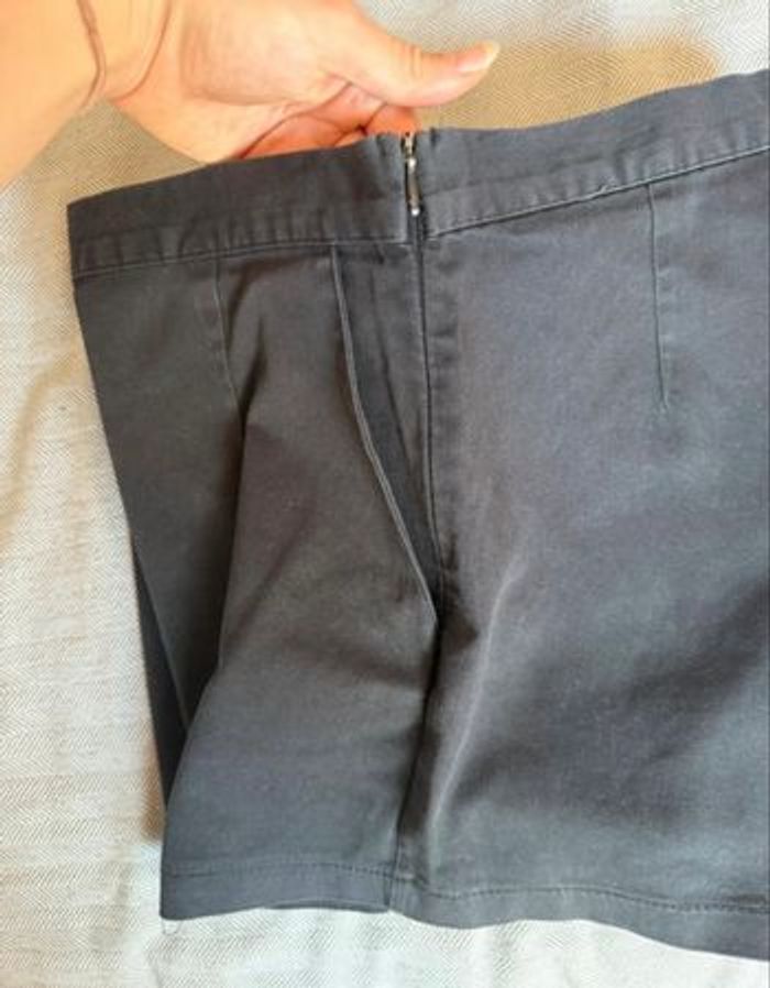 Short taille haute noir en coton - photo numéro 3