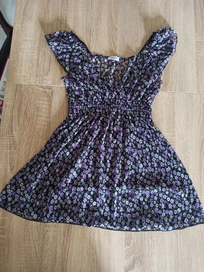 Blouse transparente fleurie - photo numéro 2