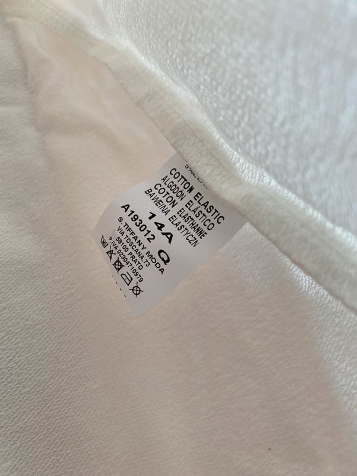 Beau pull léger blanc ML T. 14 ans fille neuf avec étiquette - photo numéro 7