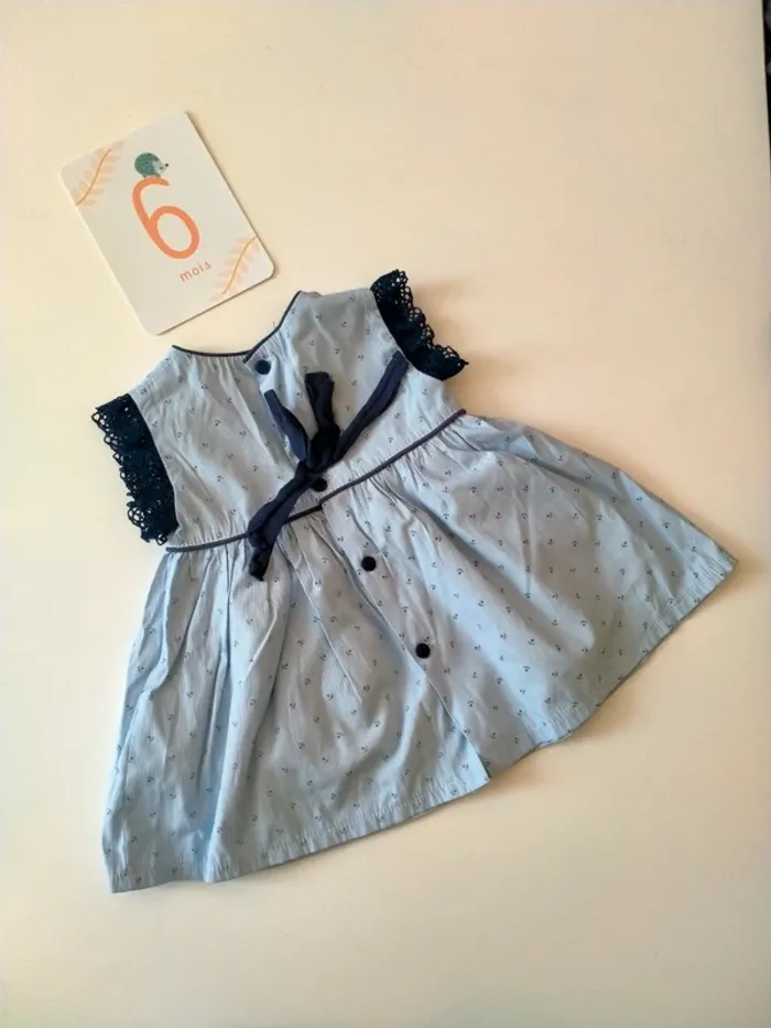 Ensemble robe + culotte bébé fille Coco Acqua Taille 6 mois - photo numéro 3