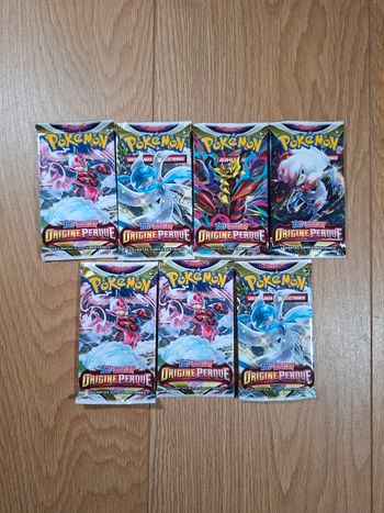 Lot de 7 Boosters Pokémon Eb11 Origine Perdue
