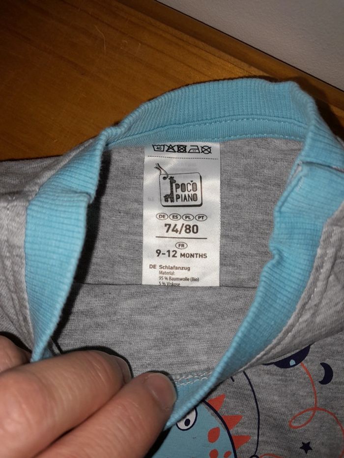 ensemble tee shirt et short 9-12mois Pocopiano très bon état - photo numéro 3