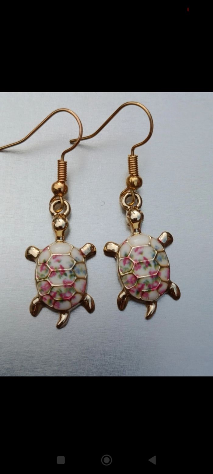 Boucles d'oreilles tortue