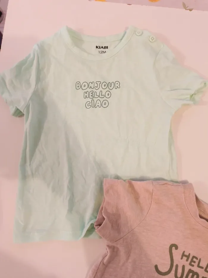 Lot t-shirts été 12 mois excellent état - photo numéro 3