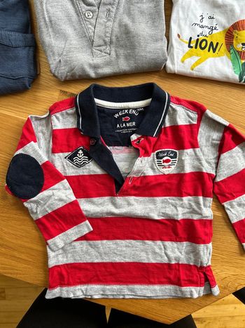 Polo manches longues - Un we à la mer - 12 mois