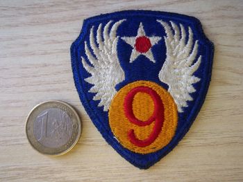 écusson patch US 9th Air Force USAAF brodé WWII - insigne REPRO !