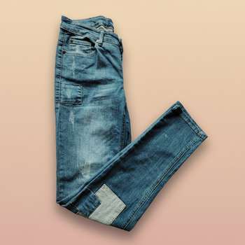 Jeans Arizona Blue - Taille 38 (M) - Coupe Droite avec Patchs
