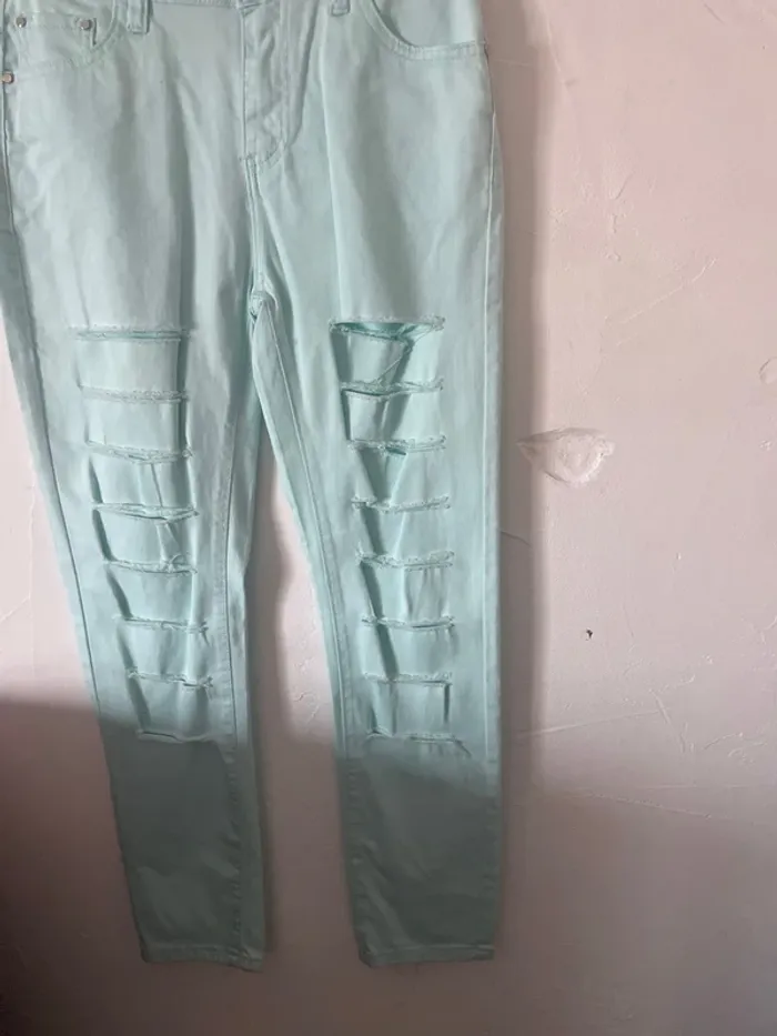 Jean bleu turquoise n°477 - photo numéro 4