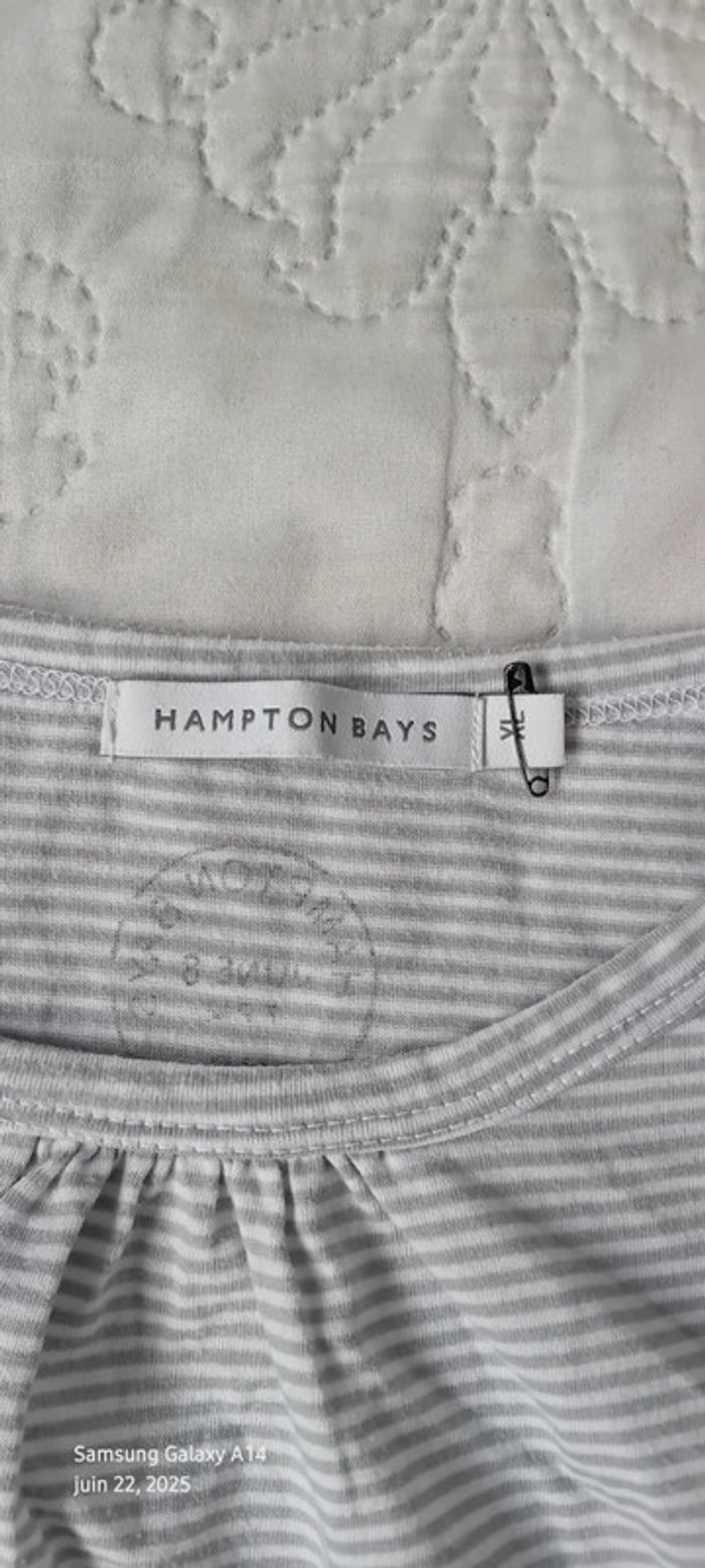 Top fines bretelles à rayures gris et blanc femme XL Hampton Bays - photo numéro 16