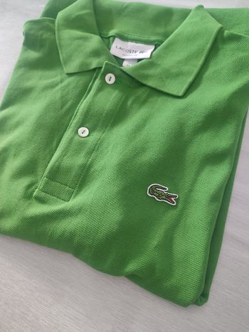 Polo Lacoste vert vif – Classic Fit – Taille S
