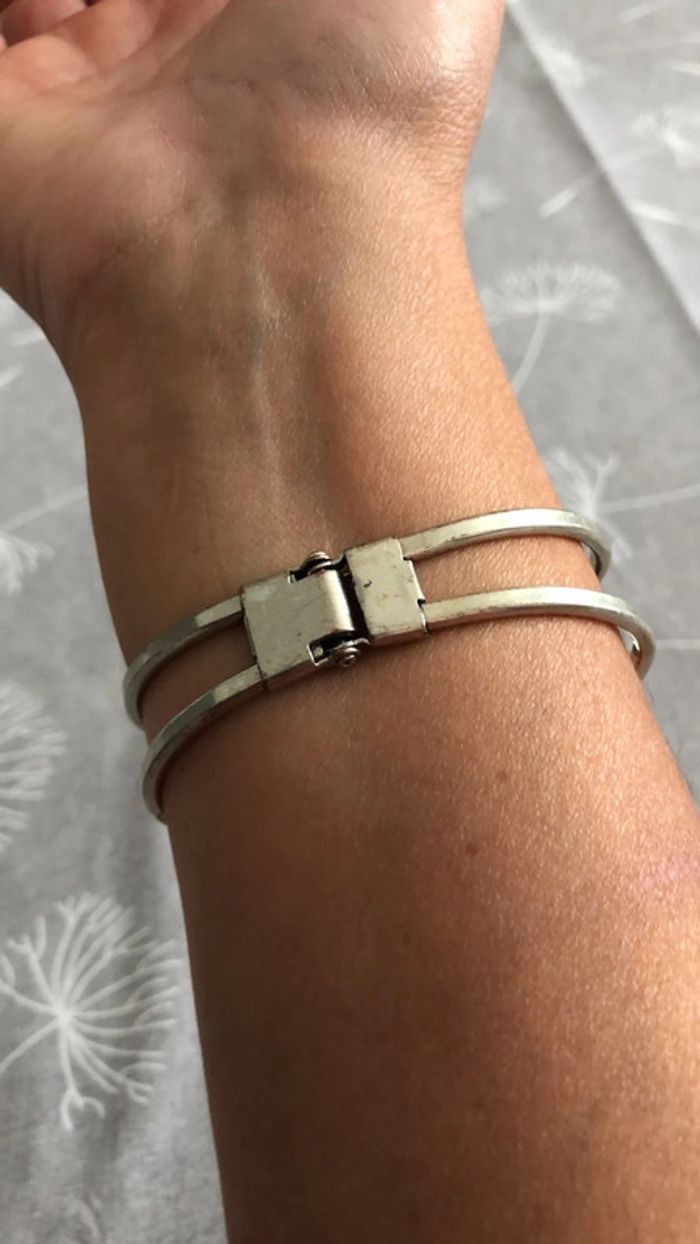 Bracelet manchette motif noir - photo numéro 6