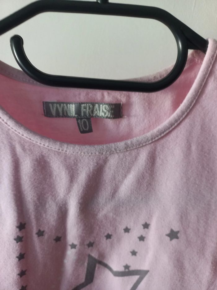 Tee-shirt manches longues rose - photo numéro 3