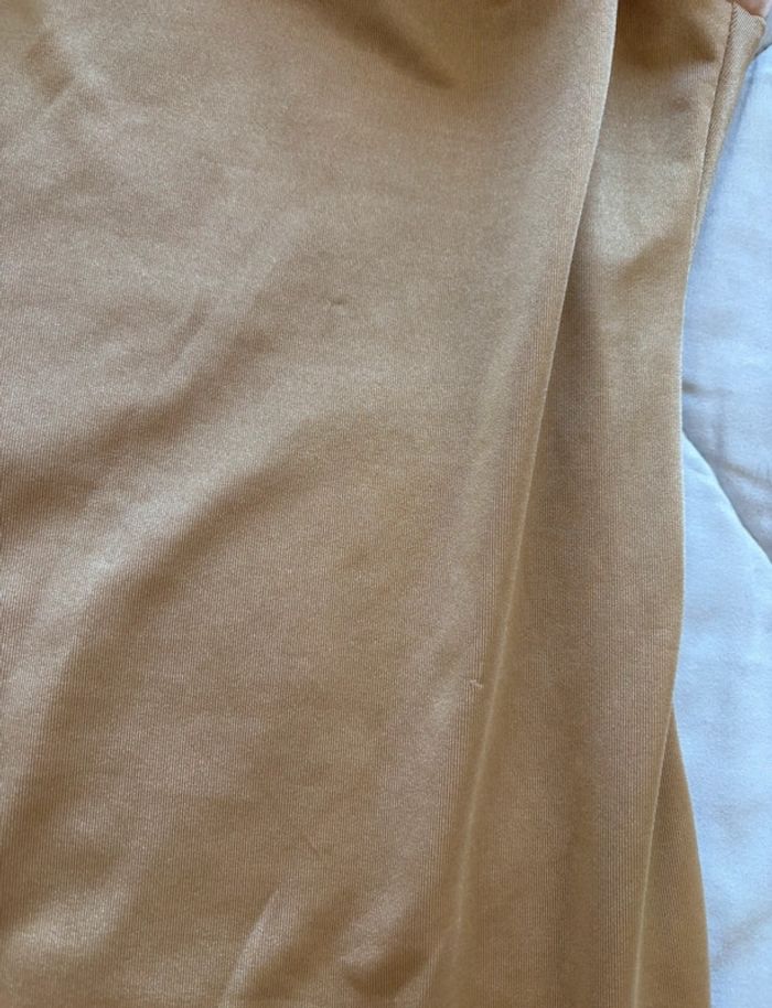 Robe de soirée moulante bretelles satinée doré bustier bouffant rose gold S/36 Shein - photo numéro 3