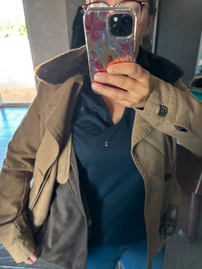 Trench camel taille 4 toute saison avec sa doublure amovible Comptoirs des cotonniers taille 40 - photo numéro 7