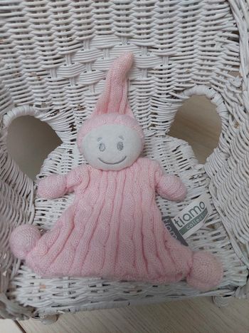 Tiamo collection - mini doudou lutin tricot rose