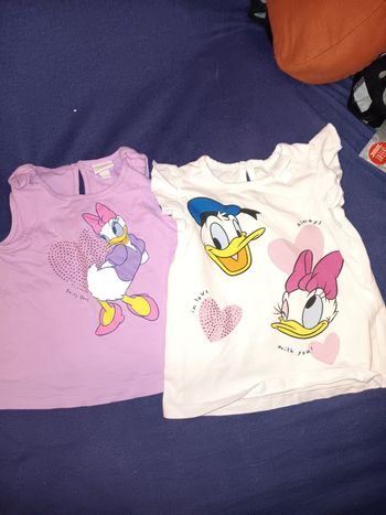 2 débardeur daisy et Donald 9 12mois