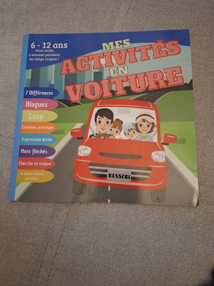 Cahier d'activités à faire en voiture pour les trajets 6-12ans