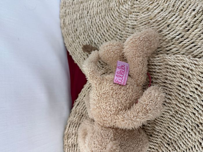 Doudou souris beige coeur rose LILLEBI - photo numéro 3
