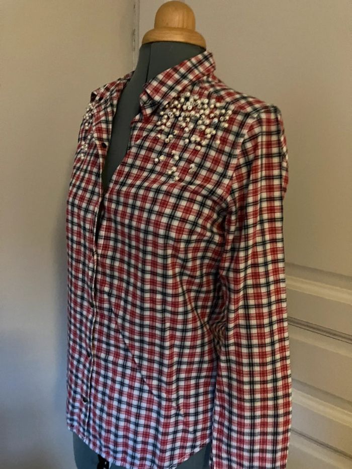 Chemisier carreaux détails bijoux 36 - photo numéro 6